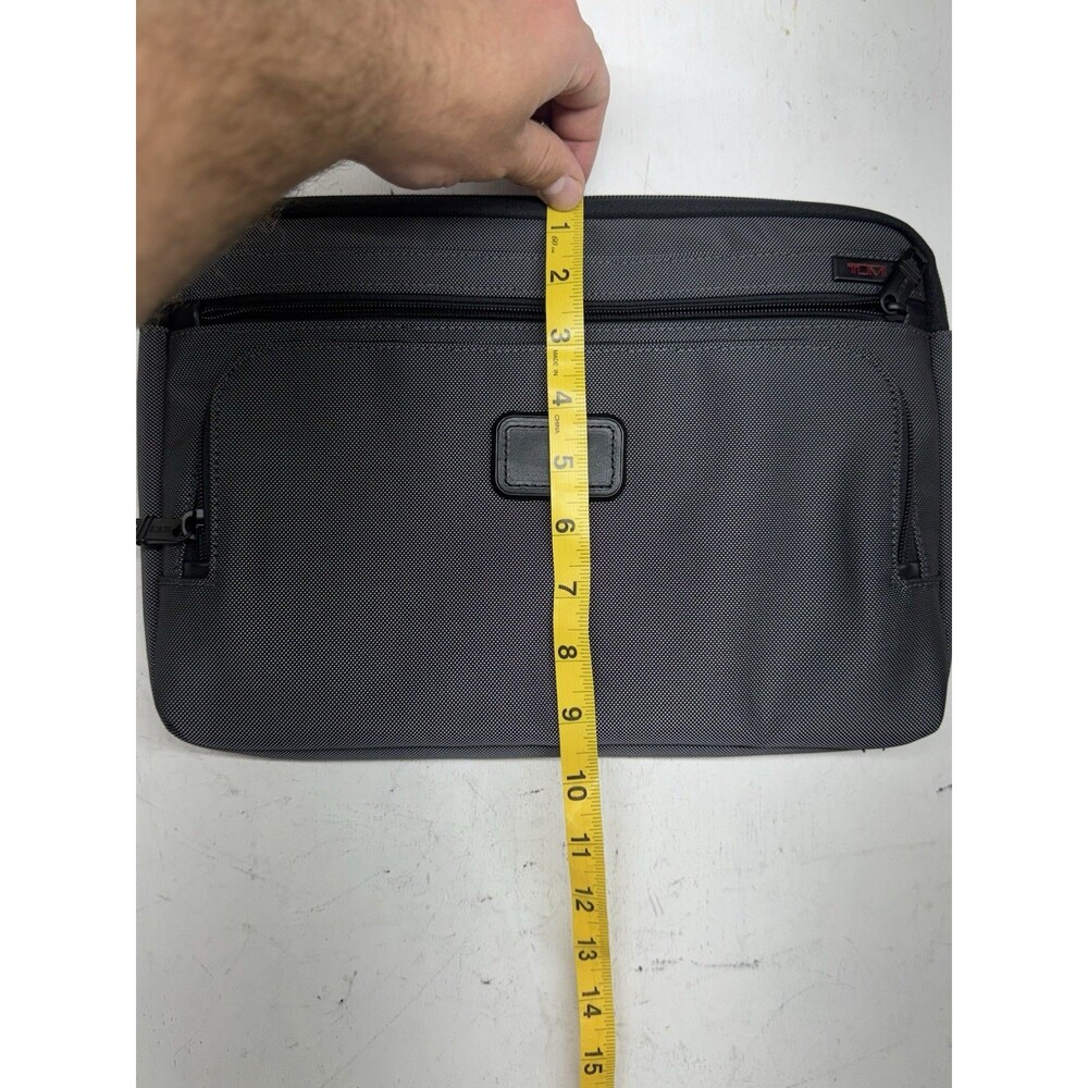 Tumi Alpha Nylon Tech Organizer Pouch Gray 13”x9” Tablet Sleeve Travel Work - Picture 5 of 5